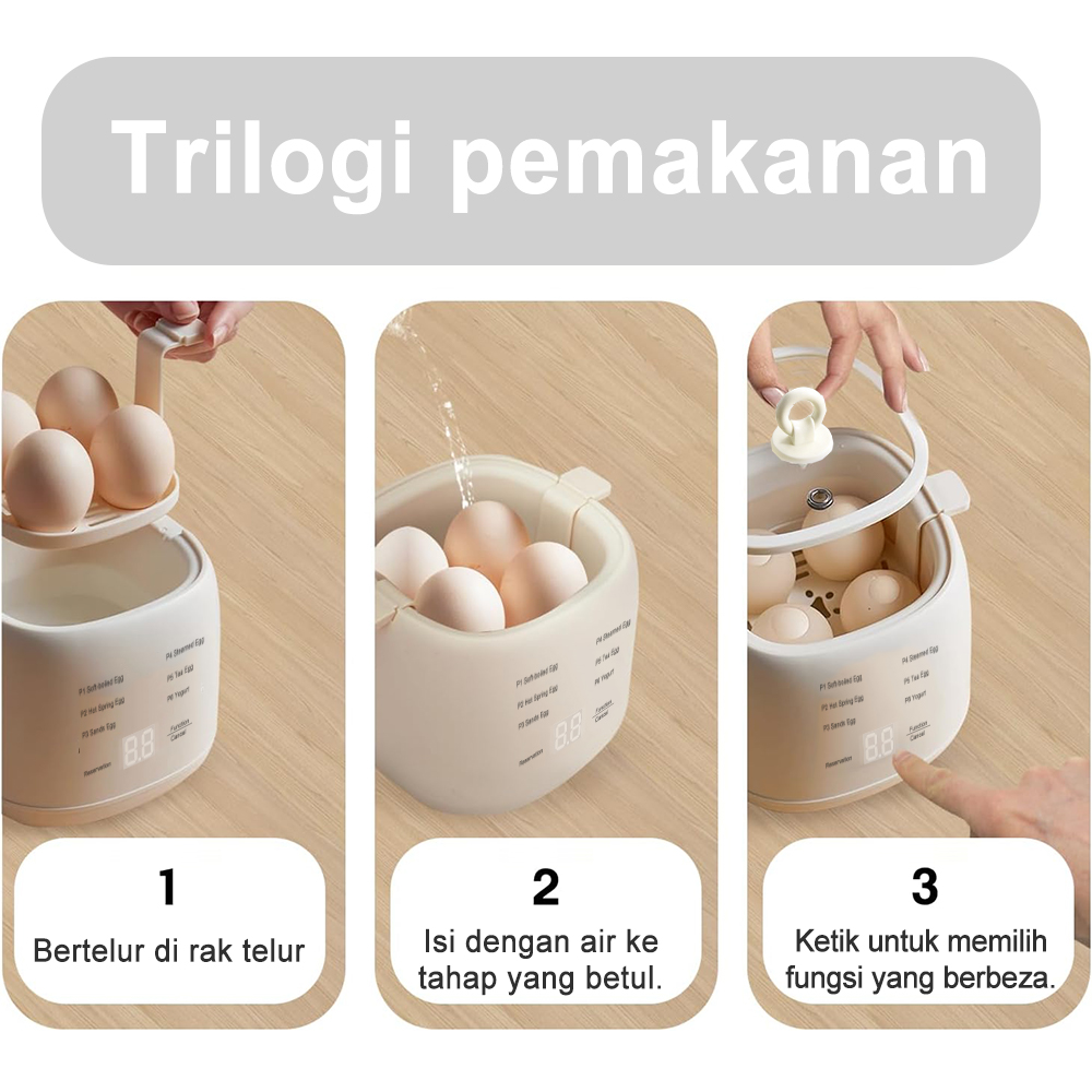 Simmo Electric Egg Boiler Egg Cooker 200W 4 Egg Boiler Capacity Automatic Quickly Cooked Multifunctional Egg Steamer