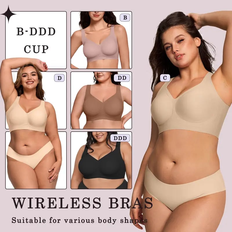 πWomen's Seamless Full Coverage Wireless Bra - Ultra-Soft Support & Invisible Comfort for Everyday Wear πΈπ«