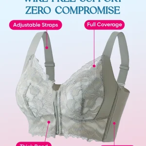 Ella Bra - Ultra Soft Front Zip Wireless Lifting Bra