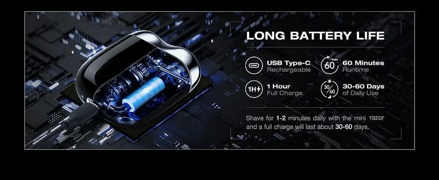 ✨HOT SALE✨ 2025 New Upgrade Pocket Shaver USB Mini Shavers for Men Rechargeable Waterproof Compact Electric Razor for Home, Car, Travel